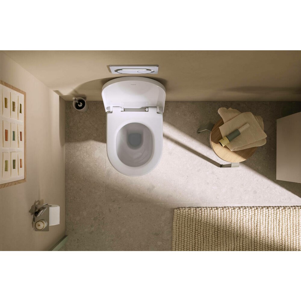 Комплект за стенен монтаж WC Hansgrohe GladeLake S AquaChannel Flush с капак с нормално затваряне