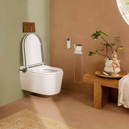 Сет за стенен тоалетен чиния Hansgrohe LavaPura Element S с функция биде бяло и комплект за свързване на вода
