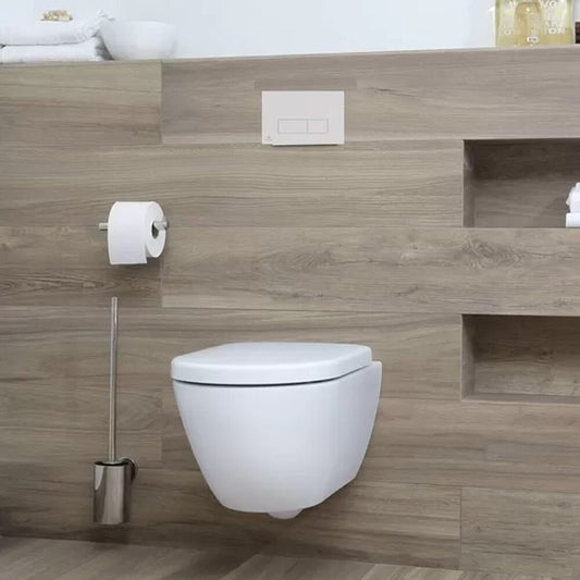 Сет WC модули за стенен монтаж Ideal Standard Ellisse без ръб, с капак soft close, бял