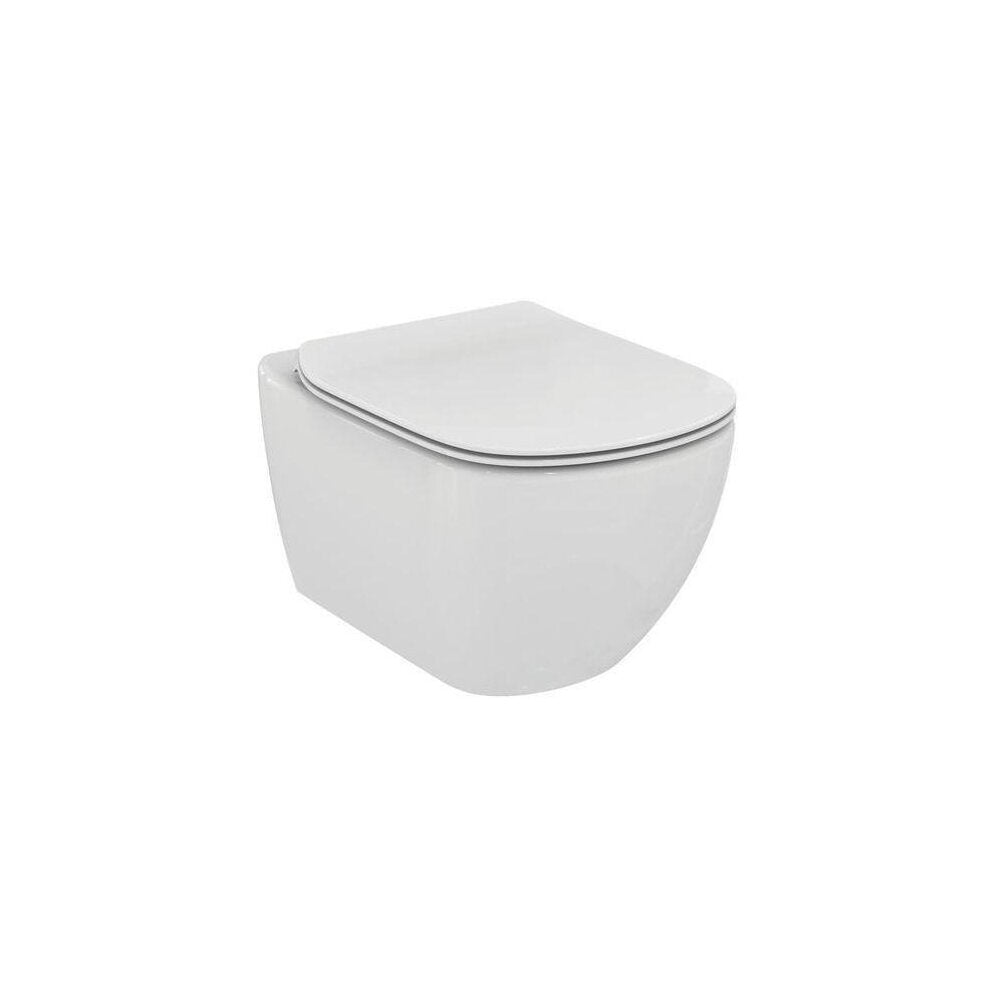Комплект стенен WC Ideal Standard Tesi AquaBlade с капак softclose, клапа и резервоар Geberit Duofix Delta