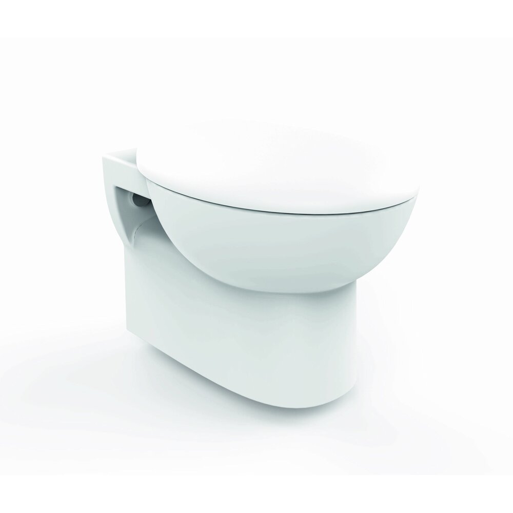 Сет тоалетна чиния Inter Ceramic окачена бяла гланц с капак softclose