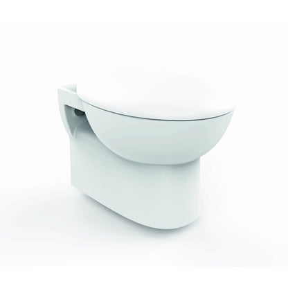 Сет тоалетна чиния Inter Ceramic окачена бяла гланц с капак softclose