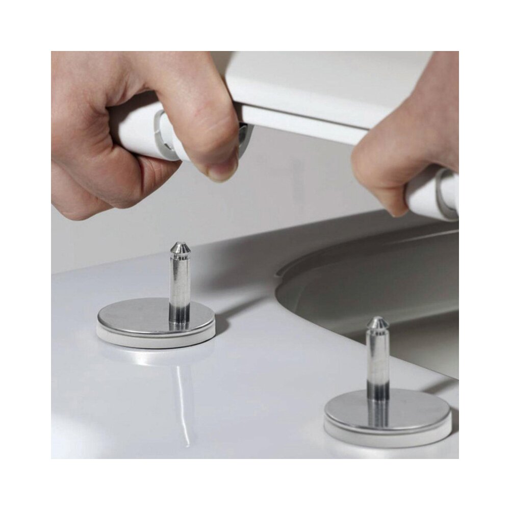 Wall-mounted toilet set Inter Ceramic Rimless with slim beige matte lid