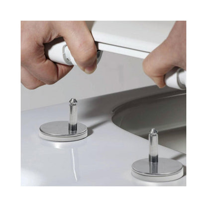 Wall-mounted toilet set Inter Ceramic Rimless with slim beige matte lid