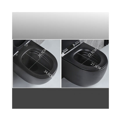 Сет за висяща тоалетна Inter Ceramic Rimless с тънък капак softclose черен гланц