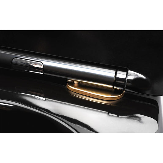 Rea Carlo Mini Wall-Hung Toilet Black - Glossy Gold with Softclose Seat