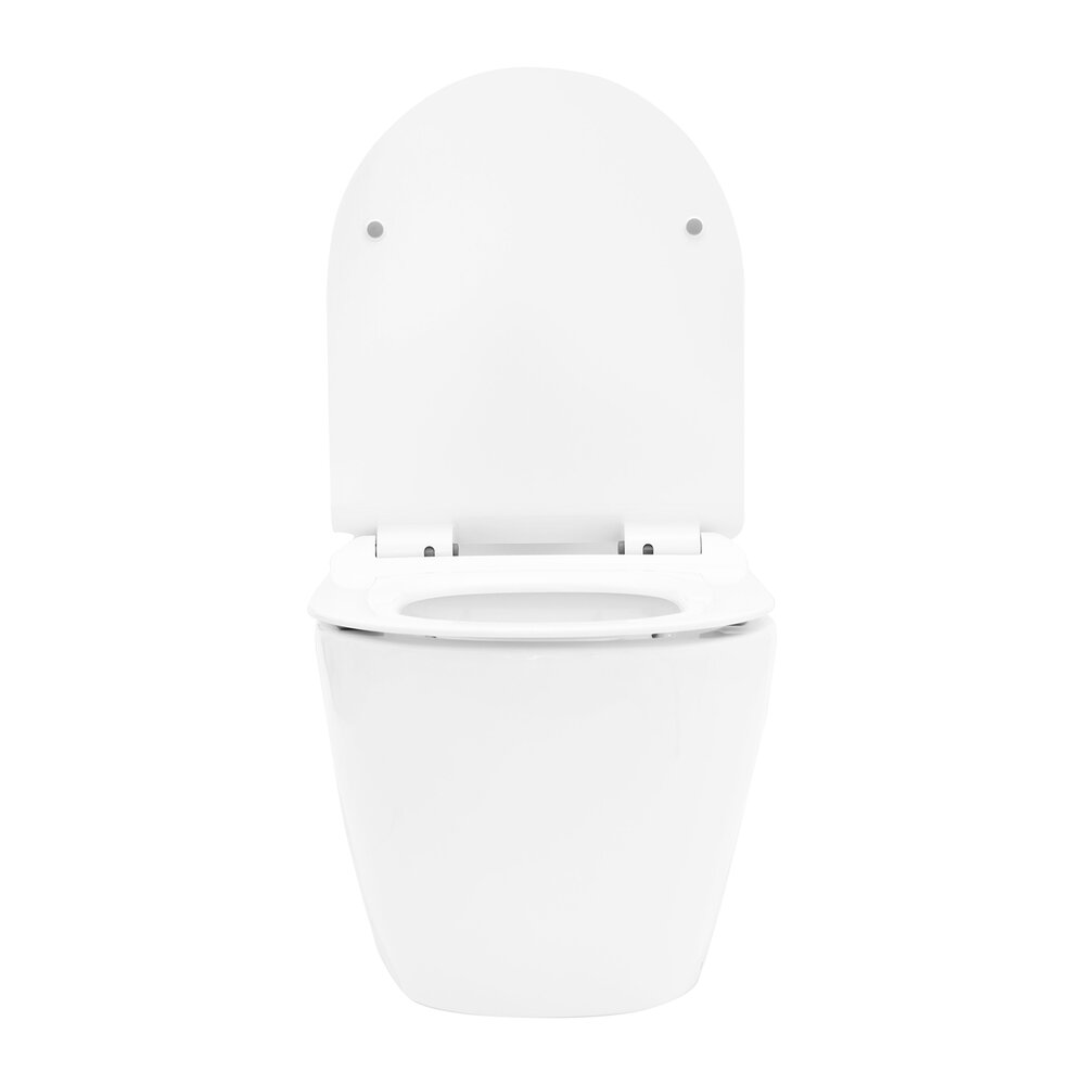 Комплект биде за окачен тоалет Rea Carlo Mini Tornado Slim N бял с капак softclose