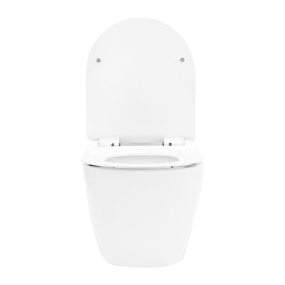 Комплект биде за окачен тоалет Rea Carlo Mini Tornado Slim N бял с капак softclose