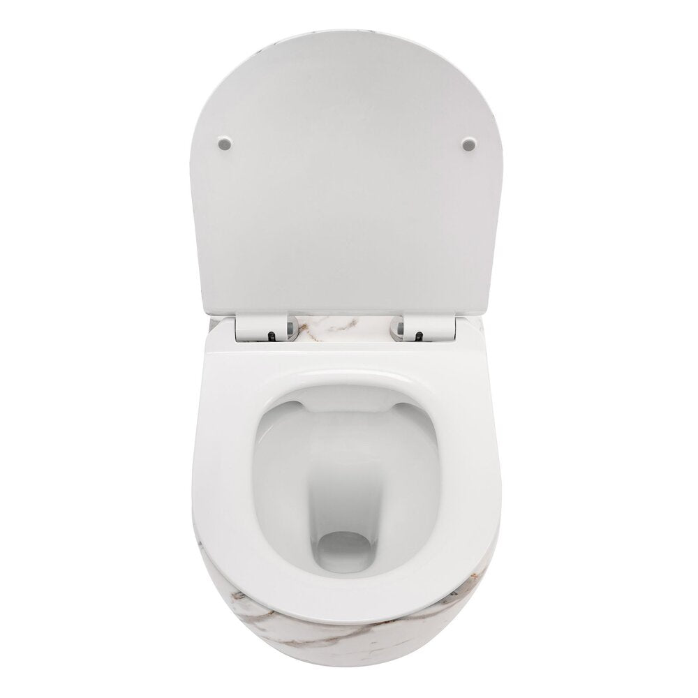 Rea Carlos Rimless Wall-Hung Toilet Set with Soft-Close Seat