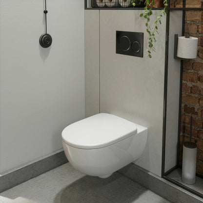 Комплект окачено WC без ръб с капак Geberit Selnova Premium