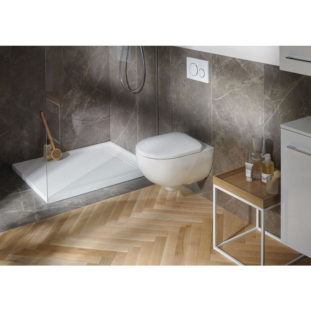 Комплект окачено WC без ръб с капак Geberit Selnova Premium