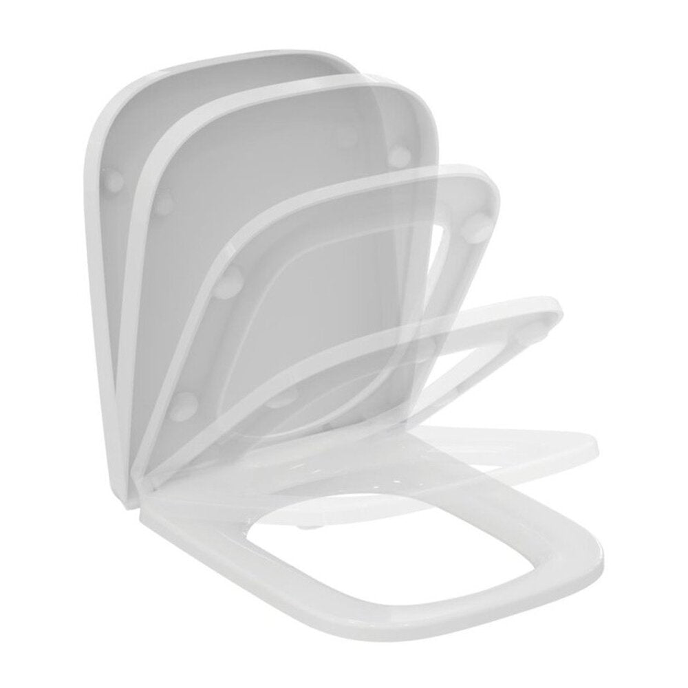 Комплект стенен тоалетен чиния rimless Ideal Standard I.life B бял с биде и капак softclose