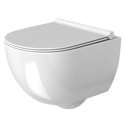 Rea Carter Rimless Wall-Hung Toilet Set with Slim Soft-Close Seat