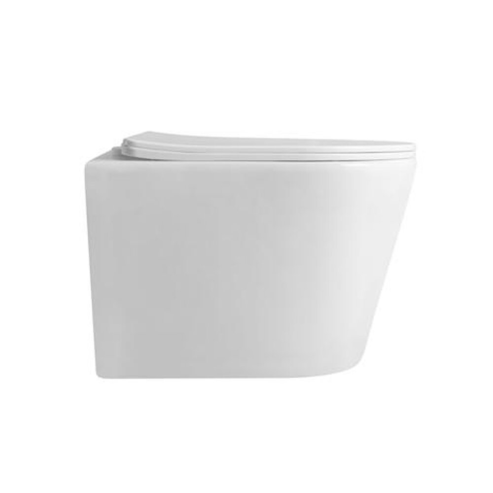 Комплект за окачено WC Rune Solrun Rimless бял гланц с капак slim softclose