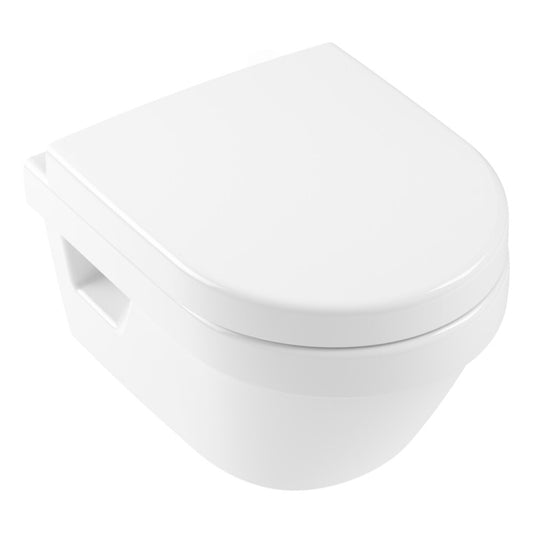 Сет за стенен тоалетен съд Villeroy&Boch Architectura Combi-Pack DirectFlush Rimless с капак softclose бял Alpin CeramicPlus