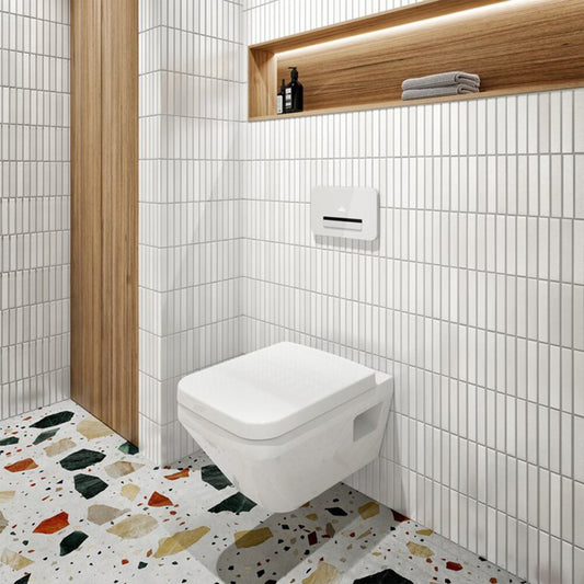 Сет за стенен тоалетен чиния Villeroy&Boch Architectura Combi-Pack TwistFlush Rimless с капак бял Alpin CeramicPlus