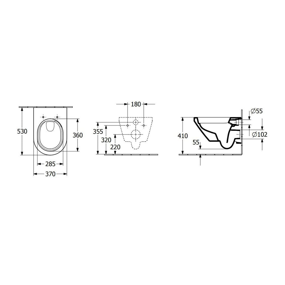 Сет за окачено WC Villeroy&Boch Architectura TwistFlush Rimless с капак softclose