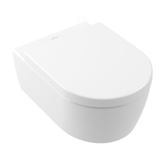 Сет за окачен тоалетен чиния Villeroy&Boch Avento Combi-Pack DirectFlush Rimless с капак softclose бял Alpin CeramicPlus