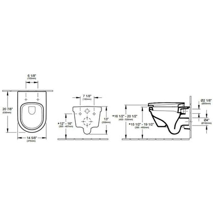 Комплект за стенно тоалетно казанче Villeroy&Boch Omnia Architectura DirectFlush с капак с плавно затваряне