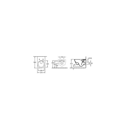 Комплект стенен тоалетен съд Villeroy&Boch Subway 2.0 DirectFlush с капак softclose Quick Release