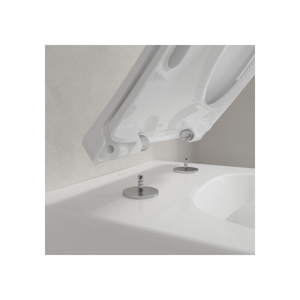 Сет за стенен тоалетен чиния Villeroy&Boch Venticello Combi-Pack DirectFlush Rimless с капак softclose бял Alpin CeramicPlus