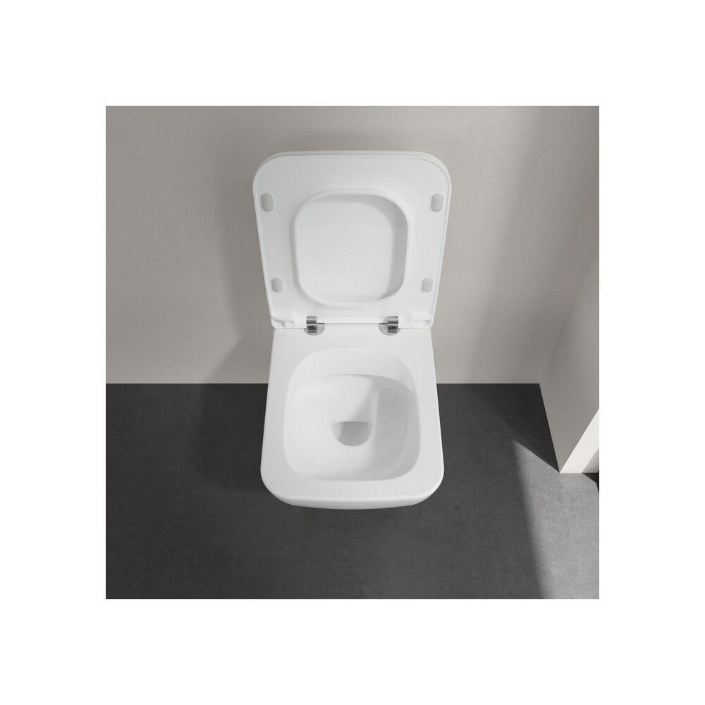 Сет за стенен тоалетен чиния Villeroy&Boch Venticello Combi-Pack DirectFlush Rimless с капак softclose бял Alpin CeramicPlus