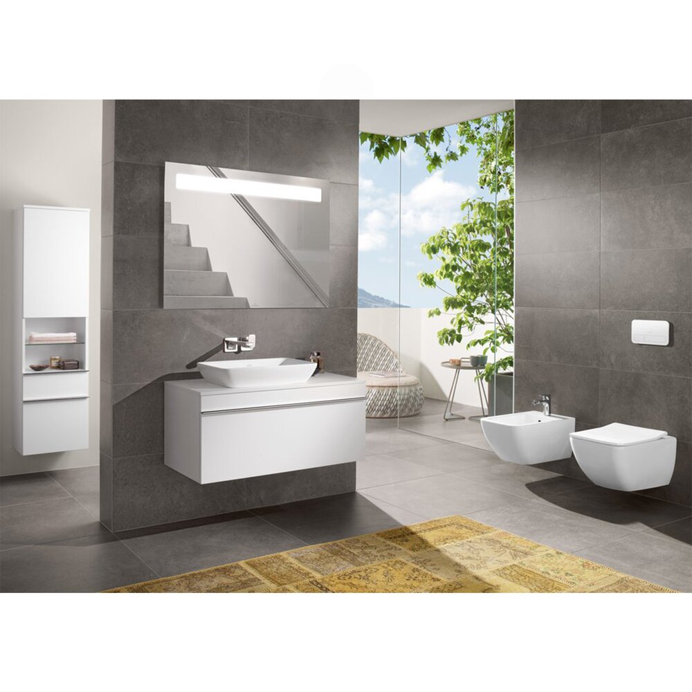 Сет за стенен тоалетен чиния Villeroy&Boch Venticello Combi-Pack DirectFlush Rimless с капак softclose бял Alpin CeramicPlus