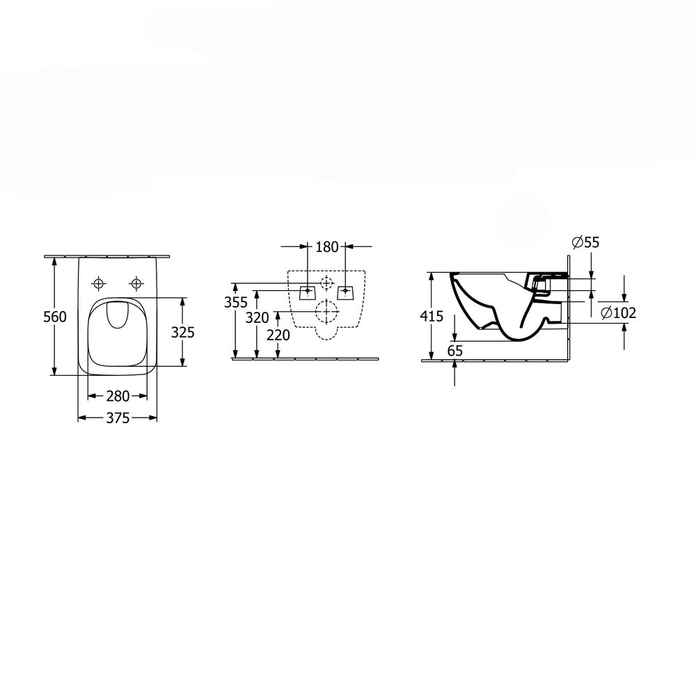 Сет за стенен тоалетен чиния Villeroy&Boch Venticello Combi-Pack DirectFlush Rimless с капак softclose бял Alpin CeramicPlus