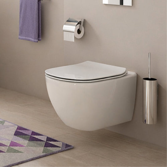 Комплект стенен тоалетен казан Ideal Standard Tesi Aquablade с тънък капак softclose