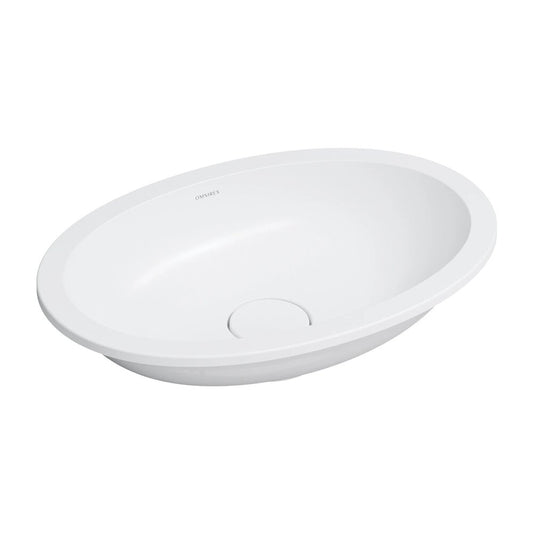 Лавоар под плот Omnires Shell M+ матово бяло 55 cm