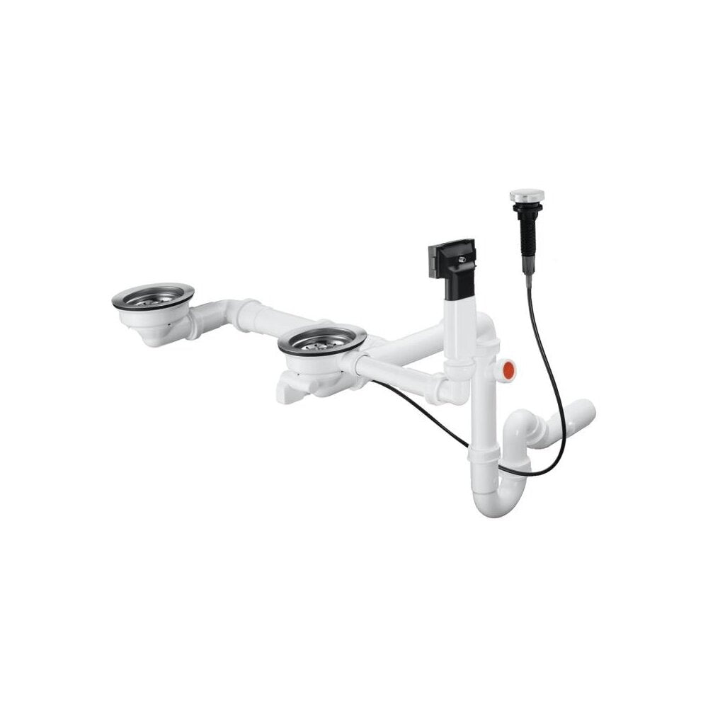 Автоматичен сифоне Hansgrohe D17 11 за гранитна мивка с две корита