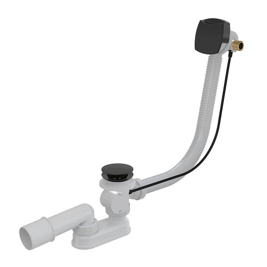Alca A564BLACK Matte Black Bathtub Drain with Overflow