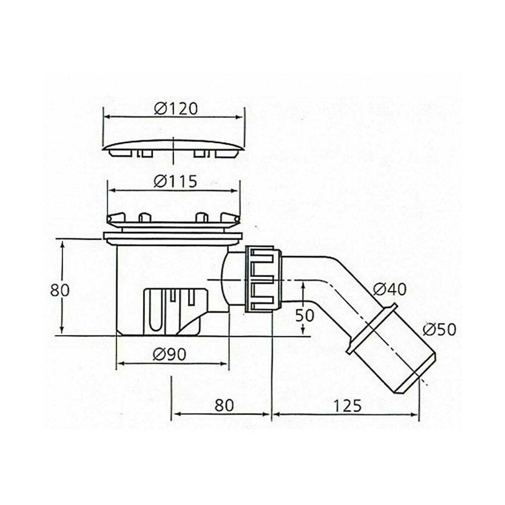 Ideal Standard Tempoplex Shower Drain Chrome
