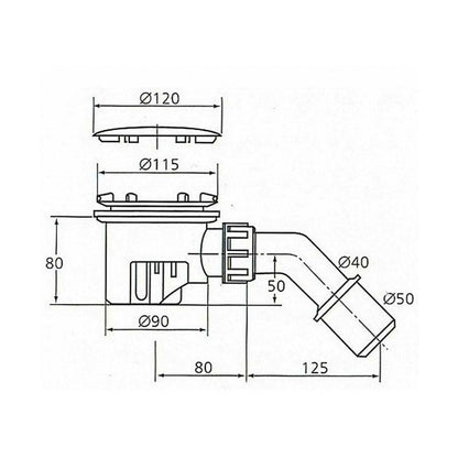 Ideal Standard Tempoplex Shower Drain Chrome