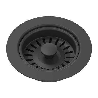 Siphon with Drain Cover Quadron Unique Carbon Black for Granite Sinks 1 Bowl