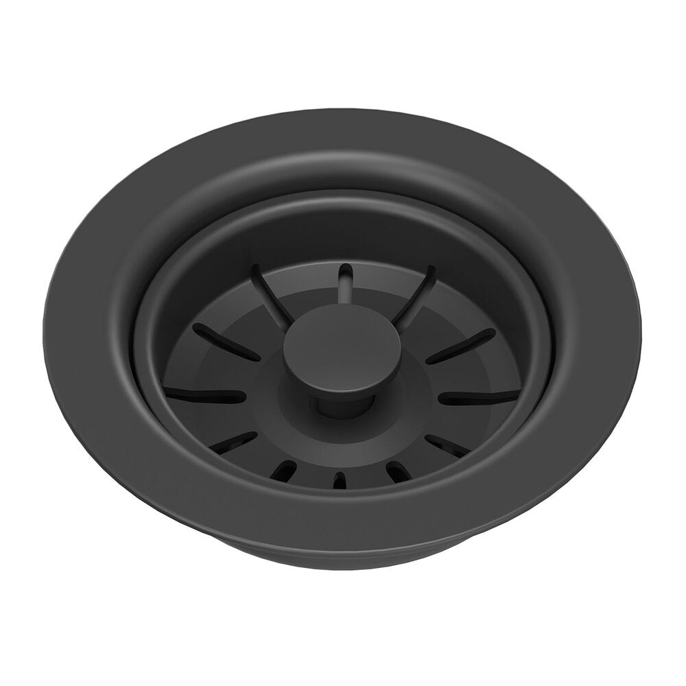 Siphon with Drain Cover Quadron Unique Carbon Black for Granite Sinks 2 Bowls