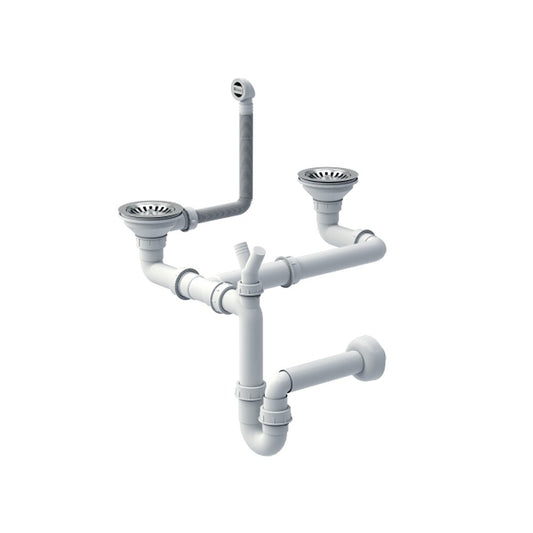 Quadron Unique Drain Cover Siphon for Granite Sinks in Stainless Steel Finish
