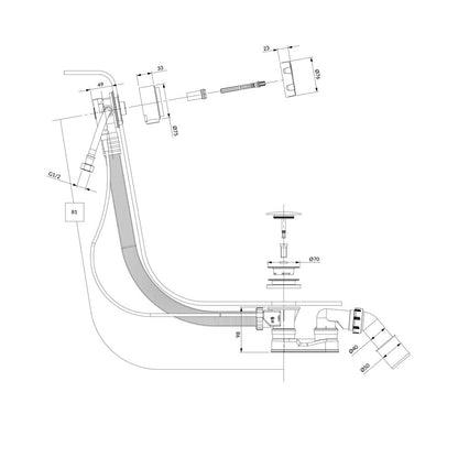 Omnires Cgs Gold Automatic Overflow Trap