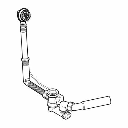 Geberit d52 Bathtub Overflow Siphon with Rotary Operation
