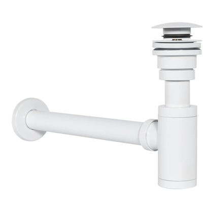Rea Click-Clack Universal Aesthetic Sink Trap in Matte White