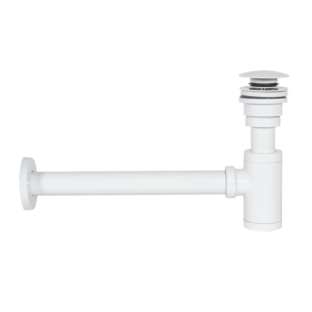 Rea Click-Clack Universal Aesthetic Sink Trap in Matte White