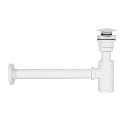 Rea Click-Clack Universal Aesthetic Sink Trap in Matte White