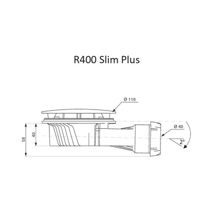 Сифон за душ кабина Radaway R400 slim хром гланц