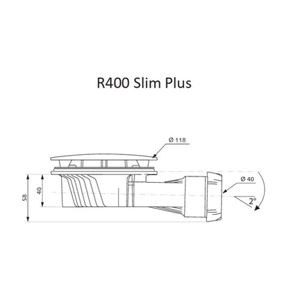 Сифон за душ кабина Radaway R400 slim мат черен