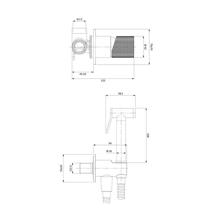Omnires Contour Concealed Installation Bidet Shower