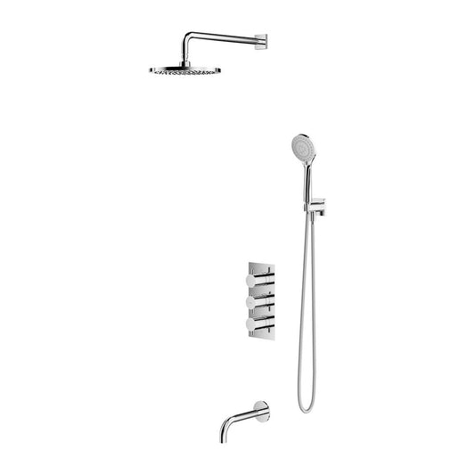 Omnires Y Concealed Shower System with 5 Function Showerhead and Bathtub Spout