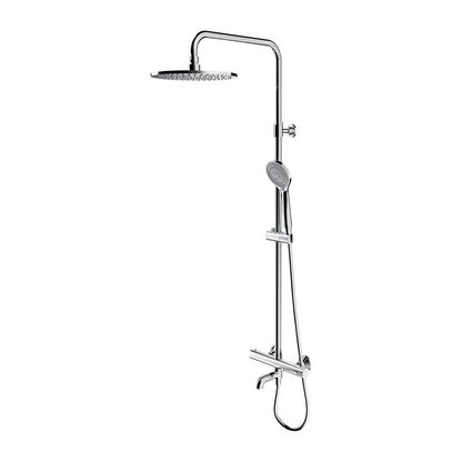 Omnires Y Thermostatic Shower Column in Chrome with Bathtub Spout