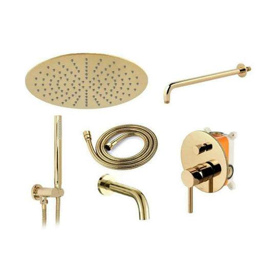Rea Lungo Gold Single-Lever Shower System
