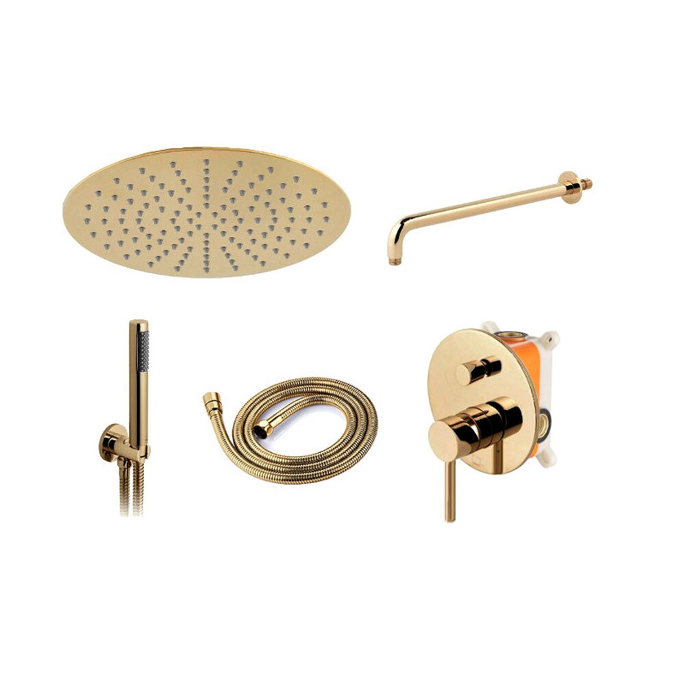 Rea Lungo Gold Gloss Single-Lever Shower System