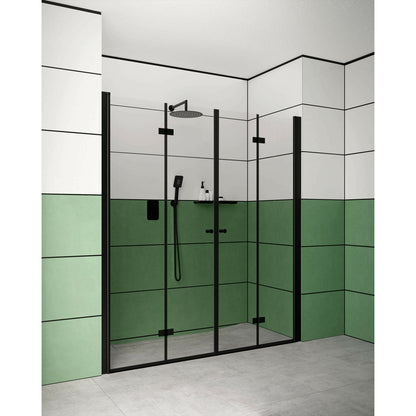 Deante Box Matte Black Concealed Shower System with Thermostat